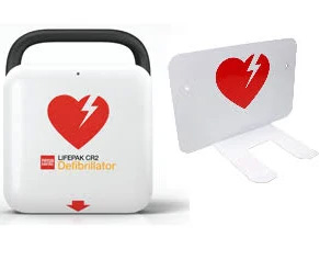 Hjärtstartare Lifepak CR2 med väggfäste